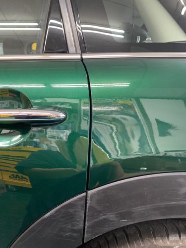 ミニクーパーブリティッシュレーシンググリーンディーゼル 左クオーター修理 株式会社フルテック 板金塗装専門店 国産から外車スーパーカーまで幅広く対応してます ミニクーパーブリティッシュレーシンググリーンディーゼル 左クオーター修理 株式会社フルテック 板金塗装専門店 国産から外車スーパーカーまで幅広く対応してます